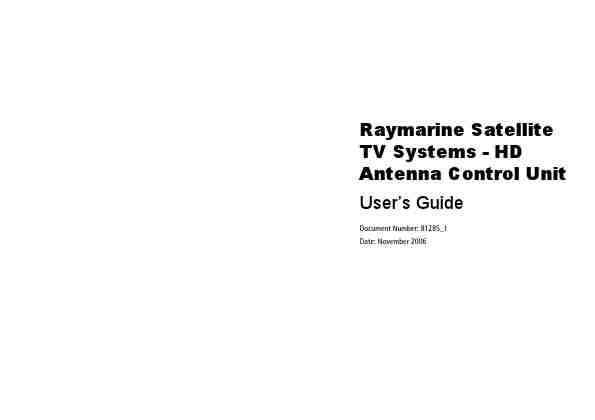 Raymarine Satellite TV System 81285_1-page_pdf